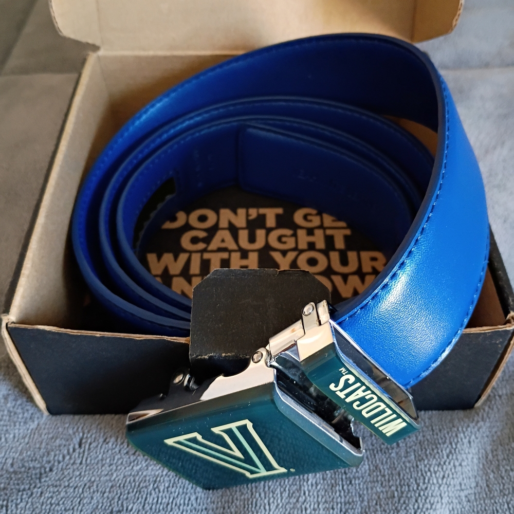 Blue Belt with Silver Buckle